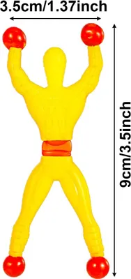 Produktbild von 24 Stück klebrige Fenstermännchen, klebrige Fensterkrabbler, mehrfarbige Wandkletterer, dehnbare Spielzeuge, klebrige Neuheitsspielzeuge und Gadgets für Piñata-Geburtstagsjungen und -mädchen