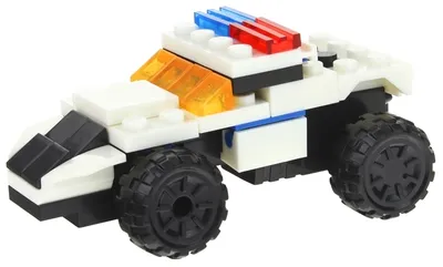 Obrázok produktu pre Stavebné kocky 2 v 1 Policajné auto-robot