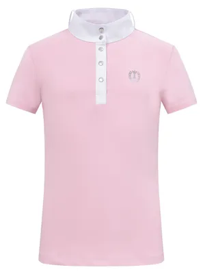 Productafbeelding van Imperial Riding kinder turnierbroek IRH Basic, korte mouwen, paardrijshirt met opstaande kraag
