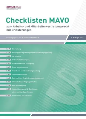 Produktbild von Checklisten MAVO