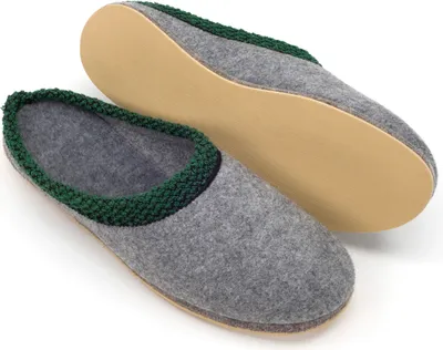 Produktbild von PANTOFFELMANN Filzpantoffeln Gummisohle Herren Damen Filzlatschen warme Filz Pantoffel Hausschuhe grau 43/44