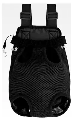 Produktbild von Haustier Rucksack für Hunde und Katzen, Tragetasche, Verstellbarer Tragerucksack für kleine und mittelgroße Hunde und Katzen, L, Schwarz