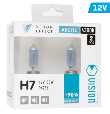 Image de VISION ampoules blanc arctique H7 12V 55WPX26d U E4 +90%, 2 pcs.