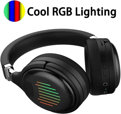Productafbeelding van DrPhone WH1 Bluetooth 5.0 + EDR Koptelefoon met RGB verlichting Met Microfoon -
