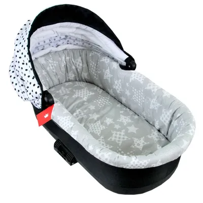 Produktbild von BABYLUX Nestchen für Kinderwagen BABYWANNE Matratze 2Tlg Set W3 - Minze + Sternb