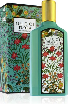 Obrázek produktu pro Gucci Flora Gorgeous Jasmine, Ženy, 100 ml, Mandarinka, Jasmín, Magnoliová, Santalové dřevo, Sprej