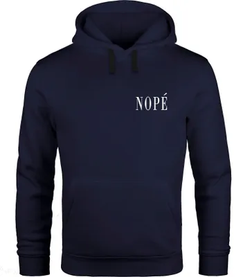 Produktbild von Hoodie Herren Nope Kapuzen-Pullover Moonworks® schwarz M