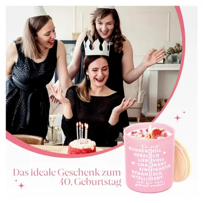 Produktbild von Geschenk zum 40. Geburtstag für Frauen – Duftkerzen im Glas