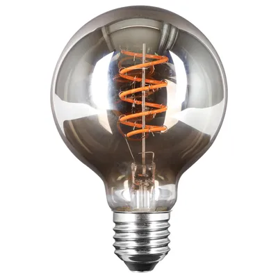 A close-up studio shot of a vintage-style LED light bulb.
