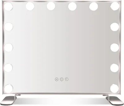 Produktbild von GOPLUS Hollywood Spiegel mit Beleuchtung, Schminkspiegel mit 14 dimmbaren LED-Lampen, 3 Lichtfarben, Make-up-Spiegel Kosmetikspiegel mit intelligenter Touch-Steuerung