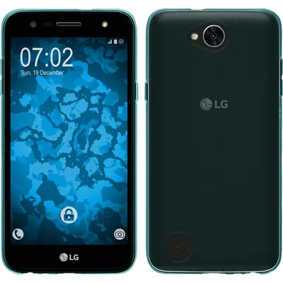 Produktbild von PhoneNatic Case kompatibel mit LG X Power 2 - türkis Silikon Hülle transparent + 2 Schutzfolien