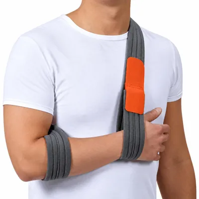 Produktbild von Matchu Sports Armschlinge verstellbar – Armtragegurt für links und rechts – Universalgröße für Erwachsene und Kinder – 170 cm – Grau