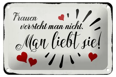 Produktbild von Blechschild Spruch 12x18cm Frauen versteht man nicht man