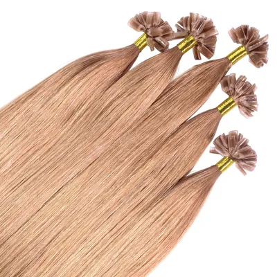Immagine prodotto di hair2heart Premium Extension capelli umani lisci - 25 ciocche 1 g 60cm 8/01 biondo chiaro naturale cenere