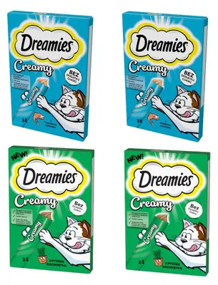 Zdjęcie produktu dla Dreamies Creamy 16x10g Kremowy Przysmak Dla Kotów Mix Smaków