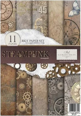 Produktbild von Reispapier-Set A4 – RP023 Steampunk – ITD Collection