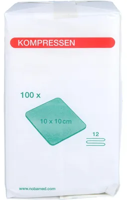 Produktbild von MULLKOMPRESSE 10X10CM 12FACH, 100 St KOM