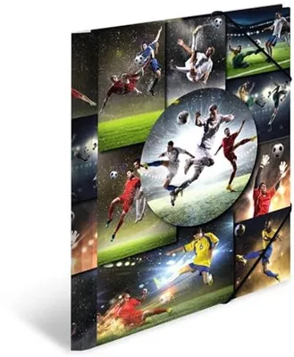 Produktbild von Kinderordner A4 Fußball 3-teilig Kunststoff elastisch