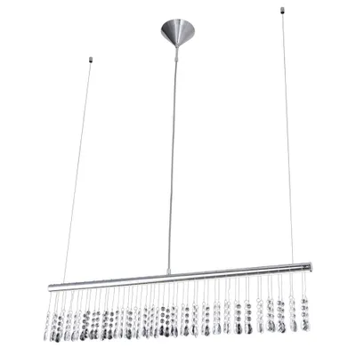 Zdjęcie produktu dla Lampa wisząca LED, kryształy, chrom, przezroczysty, wys. 120 cm