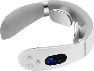 Imagen del producto de Masajeador eléctrico para el cuello – Masajeador para cuello y espalda – Relajación muscular en casa – Función de calor – 18 x 17,5 cm – Color