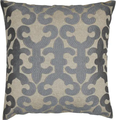 Image de Marrakech Housse de coussin Coussin 40x40 cm grand | Coussin de canapé Coussin douillet en coton brodé comme décoration esthétique de salon sur le fauteuil et le canapé | Coussin décoratif Kayon Gris comme coussin de chaise dans la salle à manger