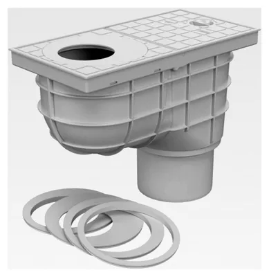 Produktbild von Regenrohrablauf für Dachrinnen DN 110 grau