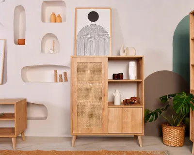 Produktbild von Skye Decor, Hazeran Multi, Schränke, Mehrzweckschrank, Eiche, Holz, 40 x 110 x 90 cm