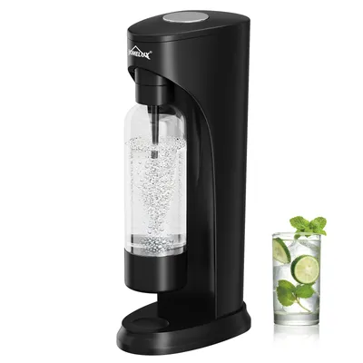 Produktbild von Wassersprudler, Sprudelwasser Maschine Mit 1 PET-Flaschen Bpa-Frei, Soda Maker, Wasser Sprudel GeräT, Water Carbonator, Schwarz