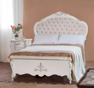Produktbild von Design Bett 120x200cm Chesterfield Holzbett Betten Hotelzimmer Ehe