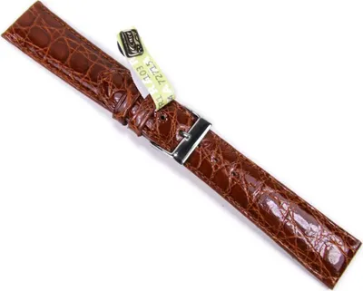 Produktbild von Echt Kroko XL Uhrenarmband Krokodilleder Braun 24437S, Stegbreite:12mm