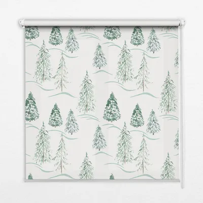 Produktbild von Seitenzug-Rollo Fensterrollo Jalousie - Thermo-Rollo Verdunkelungsrollo - 100x180 cm - Bäume