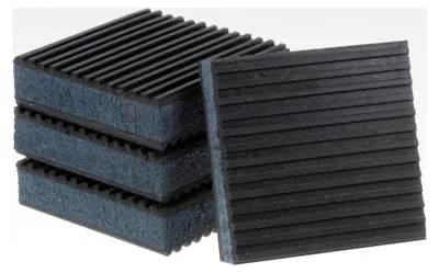 Produktbild von 4 Stück Gummi Anti-Vibrationspads 3" x 3" x 7/8" Isolationspads für Waschmaschinen, Luftkompressoren und Laufbänder