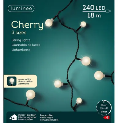 Immagine prodotto di Catena LED a ciliegia bianco caldo 18m 494647