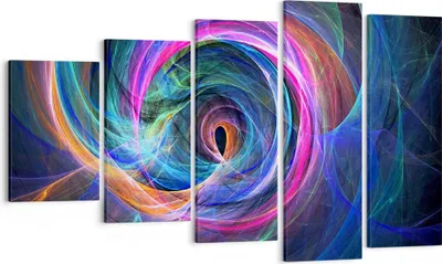 Produktbild von Bild auf Leinwand - Leinwandbild - Abstraktion modern - 100x60cm - Wand Bild - Wanddeko - Leinwanddruck - Bilder - Kunstdruck - Wanddekoration - Leinwand bilder - Wandkunst - EG100x60-3987