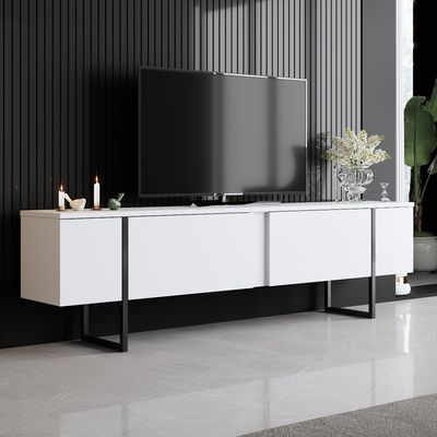 Skye Decor, TV stolík/skrinka - Luna (Biela + ?ierna)
