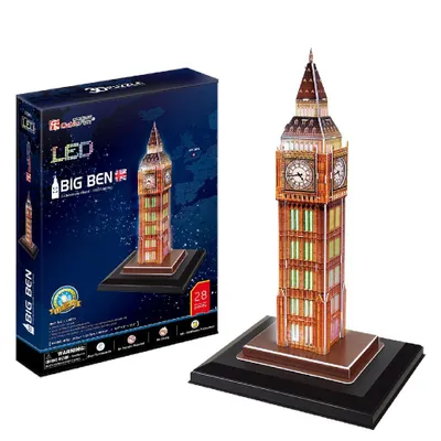 Immagine prodotto di Cubic Fun 3D Puzzle Big Ben + Luci Led 28 Pezzi