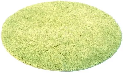 Produktbild von Kinzler hochwertige Mikrofaser Badematte Ø 90 cm, rutschfest, Farbe Apfelgrün