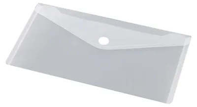 Produktbild von 10 Dokumententaschen mit Klettverschluss, transparent weiß, 22,5 x 12,5 cm