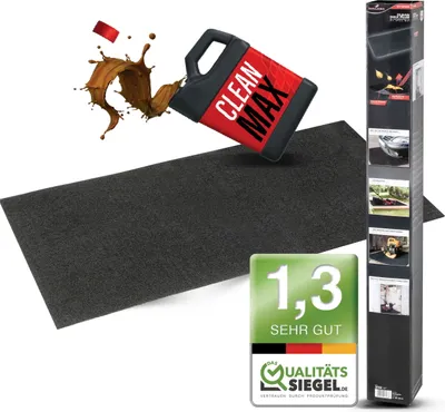 Produktbild von WALSER Premium Öl Auffangmatte 100x200 cm, Qualitätssieger *, Werkbank Unterlage, Garagenboden Matten 1 Stück, Garagenmatte Auto, Motorrad Matte Garage, Auto Unterleger, Werkstatt Ölmatte
