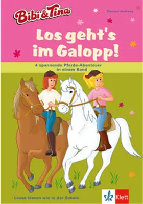 Image de Bibi und Tina - Los geht's im Galopp!: 4 spannende Pferde-Abenteuer in einem Band. Leseanfänger ab 6 Jahren