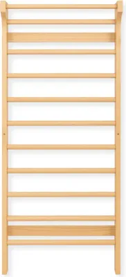 Image de Buxibo mur d'escalade en bois - mur d'escalade pour l'intérieur - jeu de gymnastique pour enfants - 220x78x8 cm - naturel