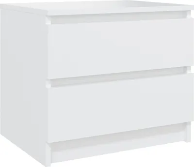 Immagine prodotto di vidaXL Comodini, set da 2 pezzi, bianco, 50x39x43,5 cm, materiale a base di legno