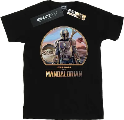Image de Star Wars - "The Mandalorian And The Child" T-shirt pour garçon BI36818 (140-146) (Noir)