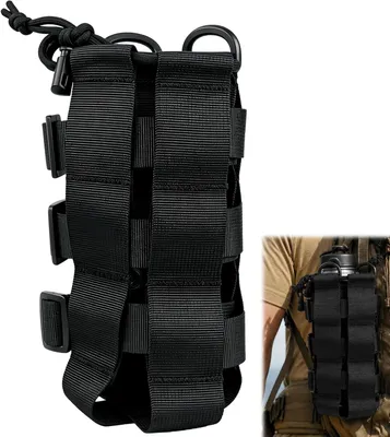 Produktbild von Verstellbare taktische Flaschenhalterung, Nylonimitat, 300-1000 ml, für Wandern