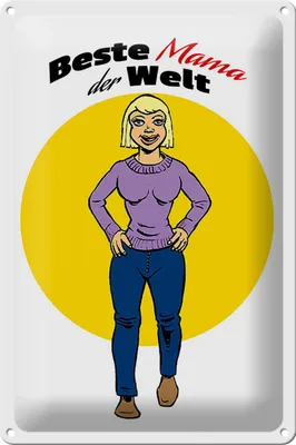 Produktbild von Blechschild Spruch 20x30cm Beste Mama der Welt