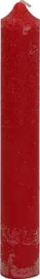 Produktbild von Rustikale Stabkerze durchgefärbt rot Ø 3,7 x 25 cm