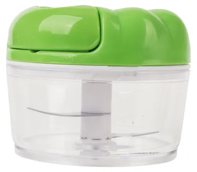 Image de Mini-hachoir à ail manuel, polyvalent et sûr, transparent, avec cordon de fermeture, pour la cuisine, vert