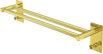 Obrázok produktu pre Držiak na uteráky z brúseného nerezového ocele do kúpeľne a kuchyne (60 cm, zlatý)