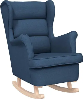 Produktbild von vidaXL Schaukelsessel Blau 74x90x102 cm Stoff