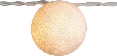 Produktbild von Lichterkettenkugel - Cocoon Kugel - weiß